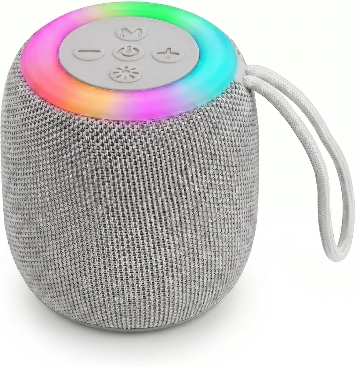 Oneay Draadloze draagbare RGB Bluetooth-speaker – Compatibel met smartphones, tablets, e-readers en gamingapparaten – Grijs
