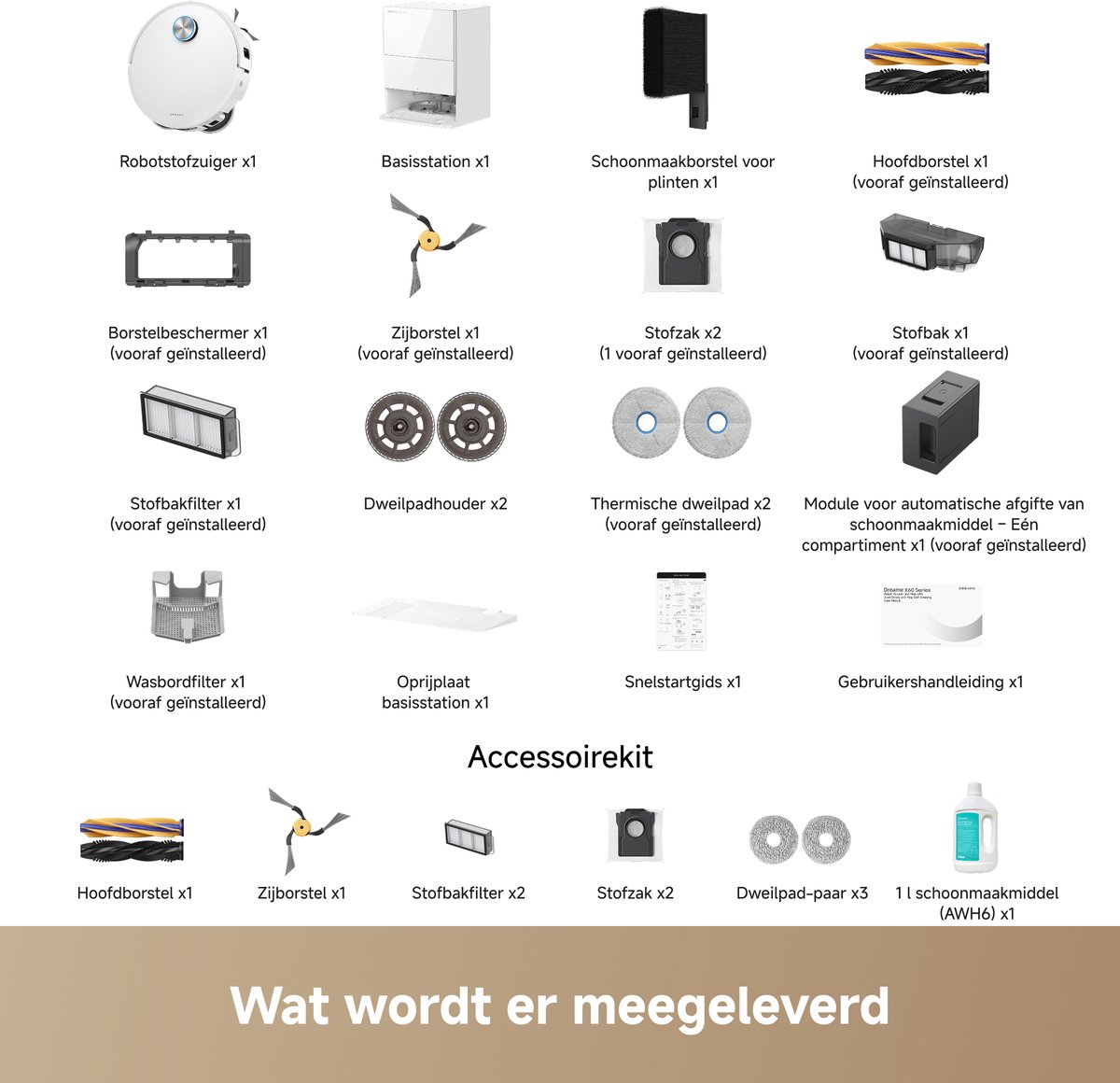 Dreame Robotstofzuiger X60 Pro Ultra Complete Wit | 42.000 Pa | Uitschuifbare arm tot 18 cm | Zelfreinigende dweil | Automatisch legen & bijvullen | Hoeken & muurranden | Huisdieren | AI navigatie | Obstakelherkenning | Allergie | Anti-klit | — afbeelding 4