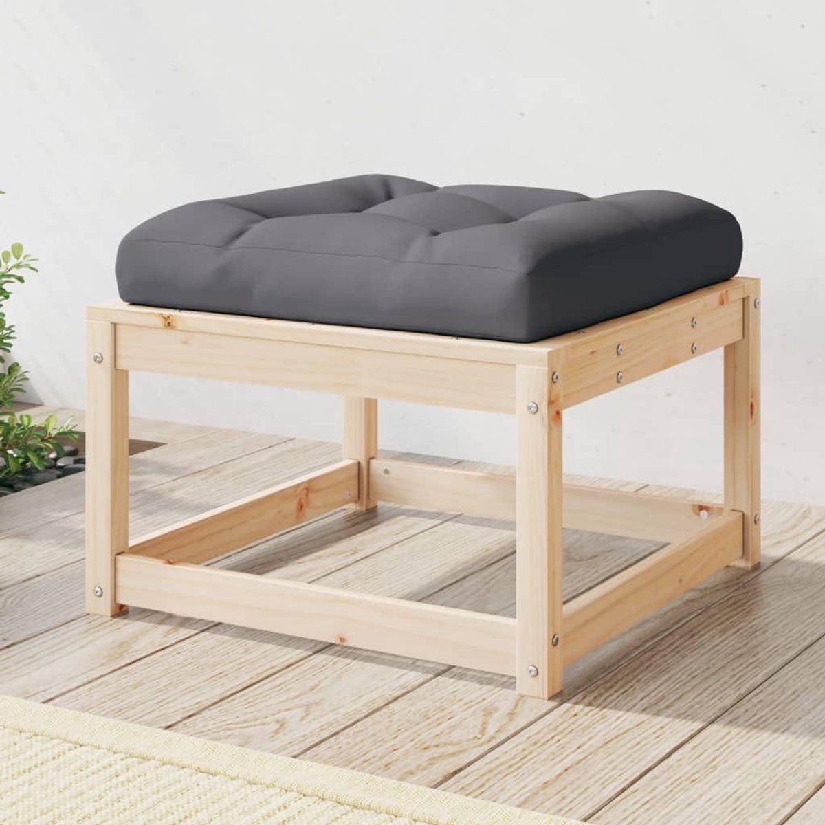 Tuin voetenbank - Outdoor poef - Ontspannen in de tuin - Massief grenenhout - 665 x 391 cm - Natuurlijk