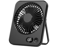 USB Tafelventilator - Stil - Kantelbaar - 5 Snelheden - Ventilator Bureau - Zwart