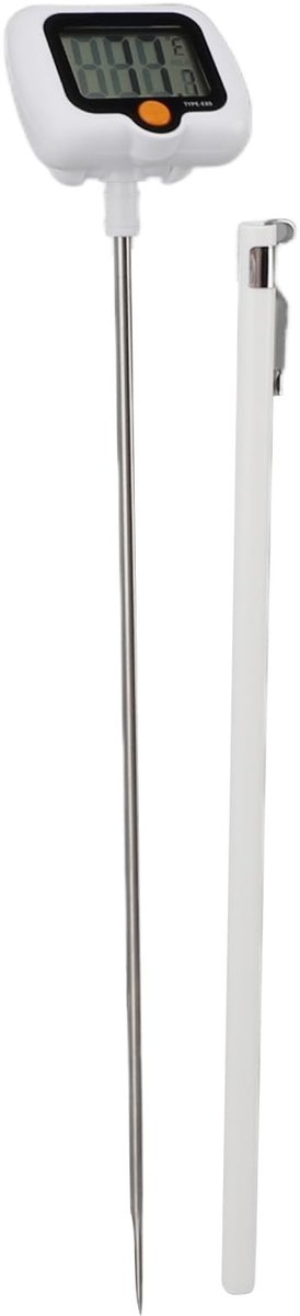 aladdien - Digitale Thermometer - Kookthermometer met Pot Clip - Draaibare Probe - Voor Koken en Grillen - Temperatuurmeting - Handig voor Koken - V..