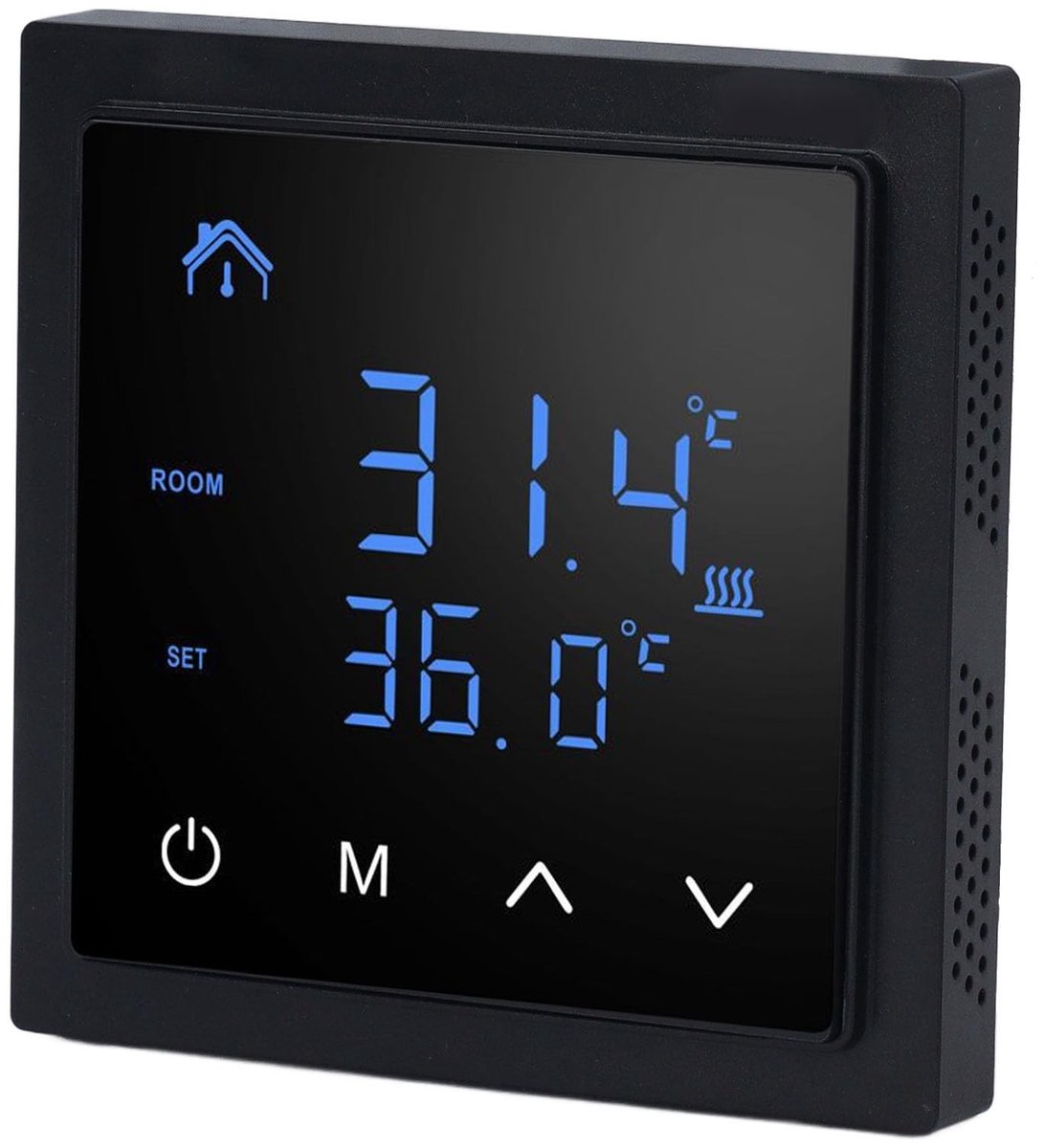 ONF3 - Slimme Vloerverwarmingsthermostaat - Nauwkeurige Temperatuurregelaar - LED-display - Zwart - Elektrische Vloerverwarming - Geschikt voor ...