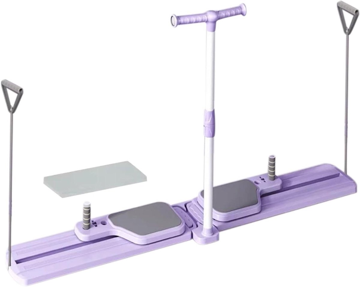 Ski Trainer - Bekkenbodem Trainer - Lichaamsvorming Thuis - Volledige Lichaamstraining - 150cm Lengte - Grijs