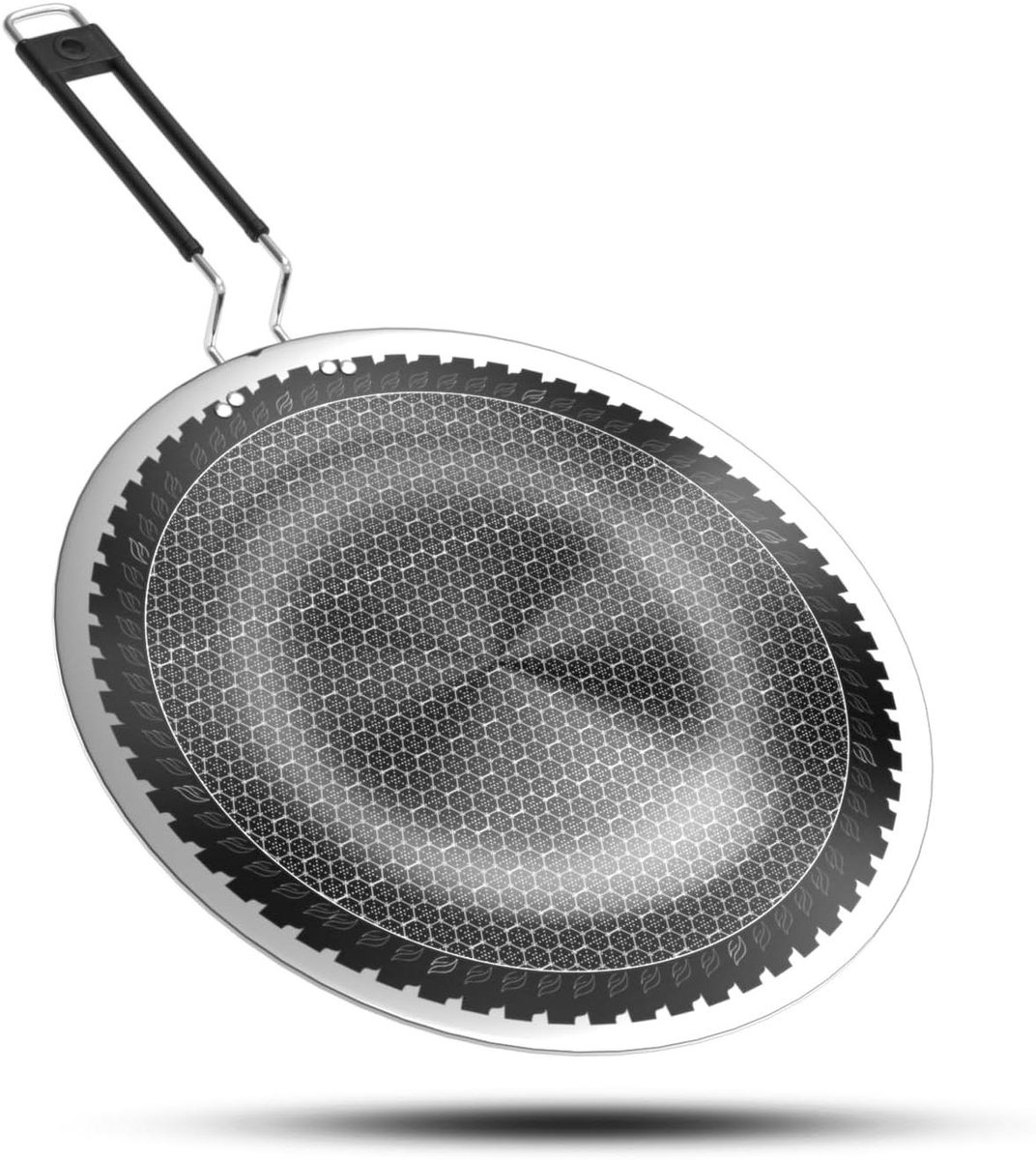 Roti Tawa - Koekenpan - Indiaas Brood Bakken - Drielaagse Constructie - 26 cm - Zilver