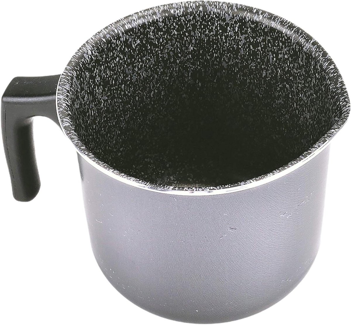 Melkpan Aluminium - Steelpan Klein - Melk Opwarmen - Antiaanbaklaag - 10 cm - Zwart