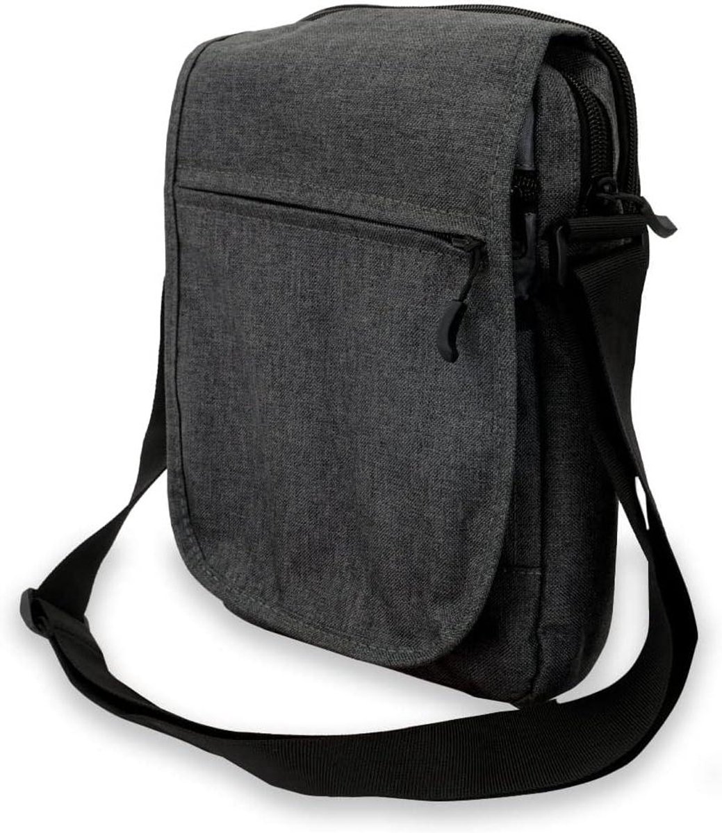 Utility Tas - Schoudertas Heren - Dagelijks Gebruik - Met Tabletvak - 23 x 28 cm - Grijs