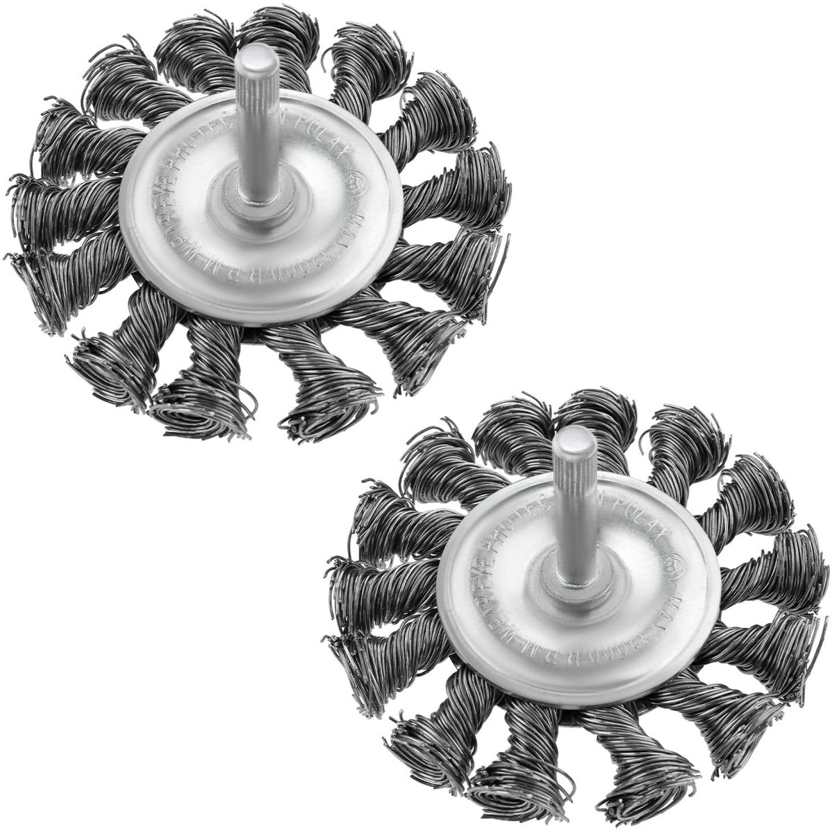 aladdien - Draadwiel Borstel - Roestverwijdering - 75mm Borstel - Compatibel met Boormachines - 2 Stuks - Hoogwaardige Materiaal