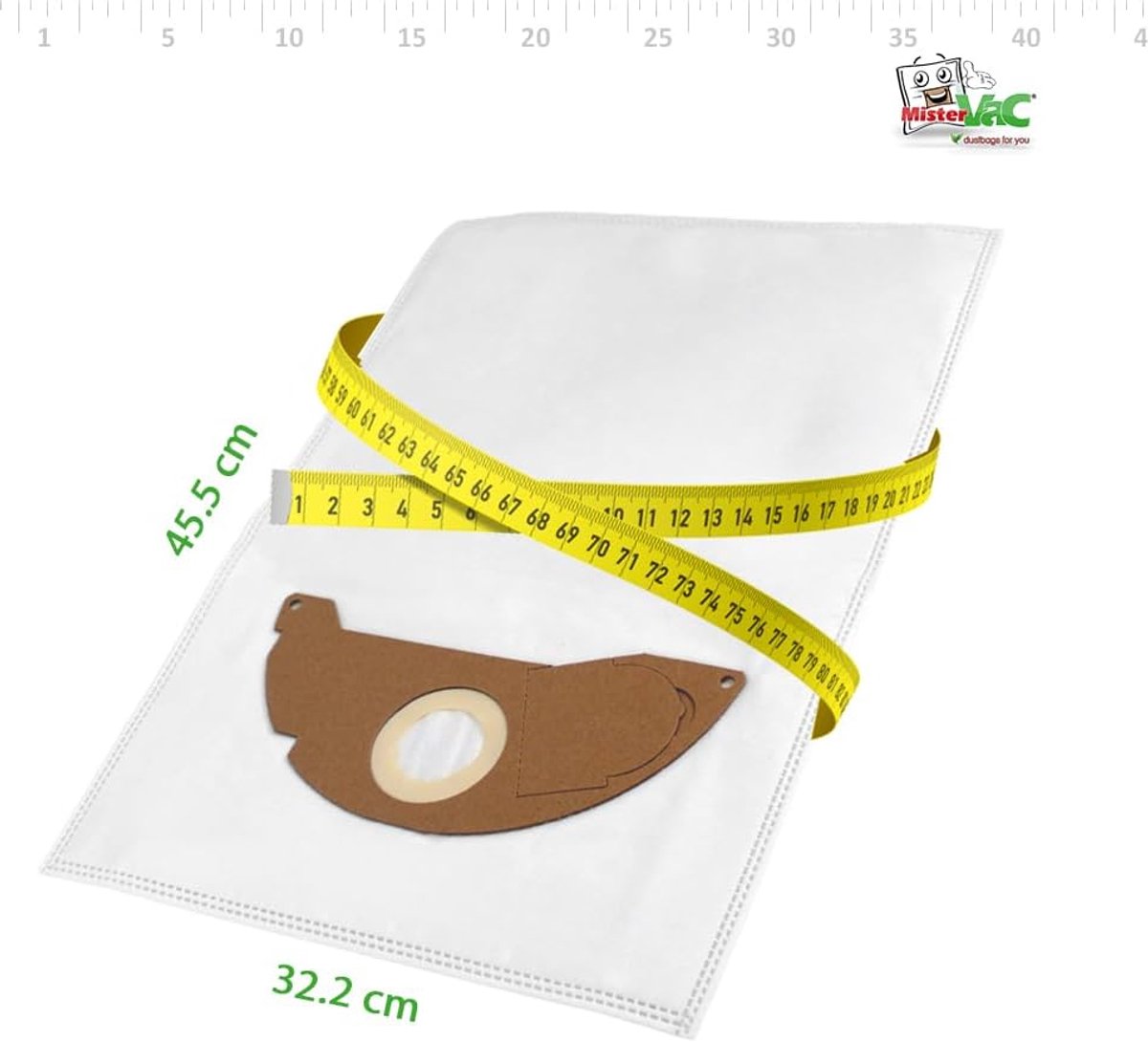 Stofzuigerzakken - Zuigzakken - Schoon Huis - 5-laags Fleece - 40 Stuks - Wit