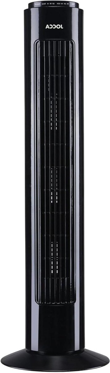 Torenventilator - Staande ventilator - Ruimte koelen - Afstandsbediening en timer - 73 cm hoog - Zwart