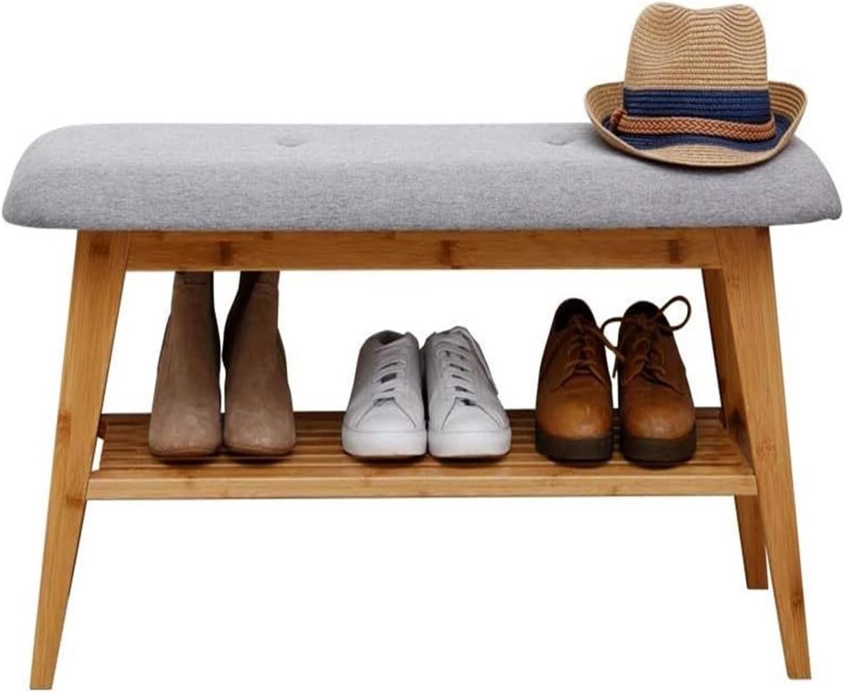 Voetenbank Vierkant - Ottoman Stool - Ontspanning Thuis - Afneembare Linnen Hoes - 101 x 33 x 15 cm - Naturel