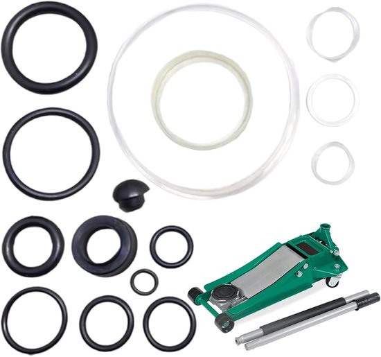 Vervangende kit - Reparatieset Hydrauliek - Auto reparatie - Drukbestendig rubber - 15 stuks - Zwart — afbeelding 5