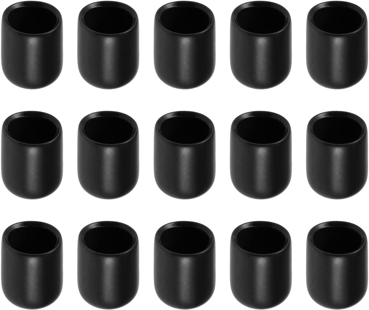 aladdien - Schroefdraad beschermer - Rubber eindkappen - 20 stuks - Zwart - Bescherming schroeven - Geschikt voor bouten - 9mm ID