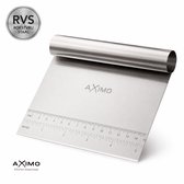 AXIMO Deegschraper RVS – Deegsteker met Maataanduiding – Deegsnijder voor Brood, Pizza en Bakken en Kruiden