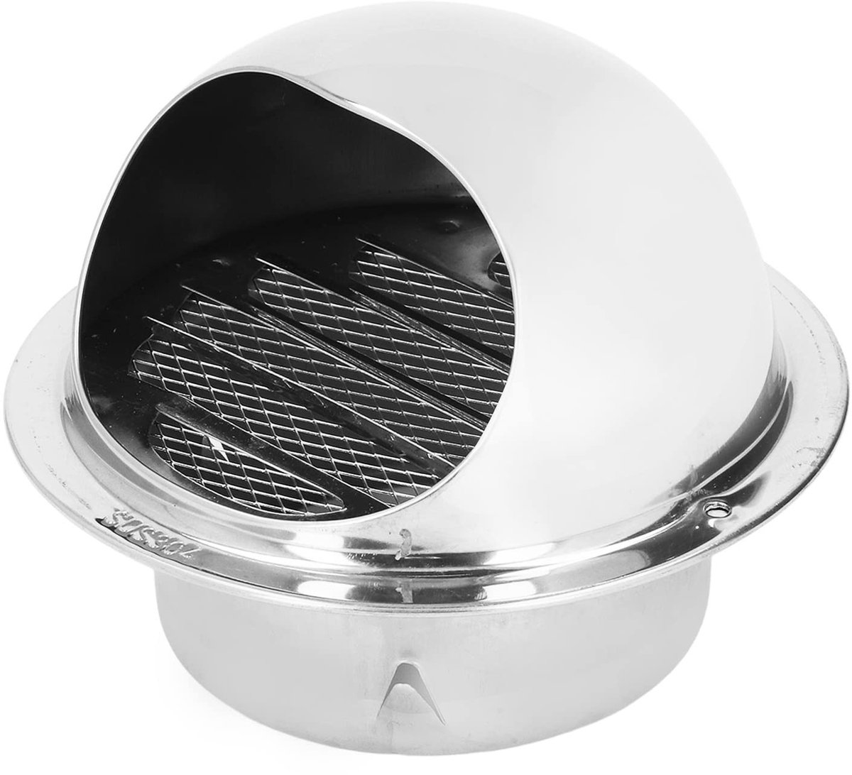 aladdien - Roestvrijstalen Ronde Ontluchter - Halfbolvormig Rooster - Weerbestendig - 150 mm - Ventilatiedeksel - Geschikt voor Buiten - Model FAYYi...