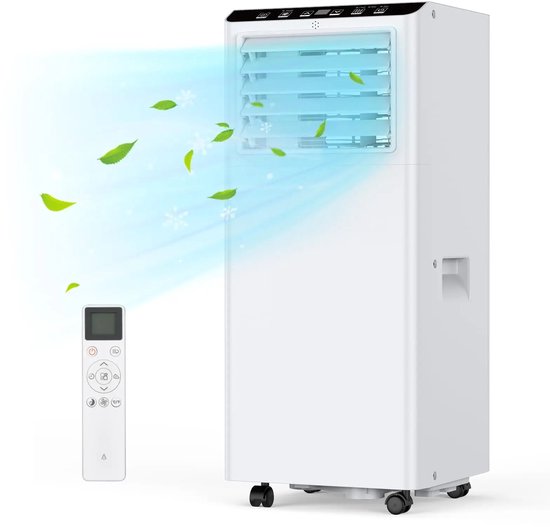 Allero Mobiele Airco 7000BTU – Draagbare stille airconditioning, koelen, ontvochtigen, ventileren, 30 m²