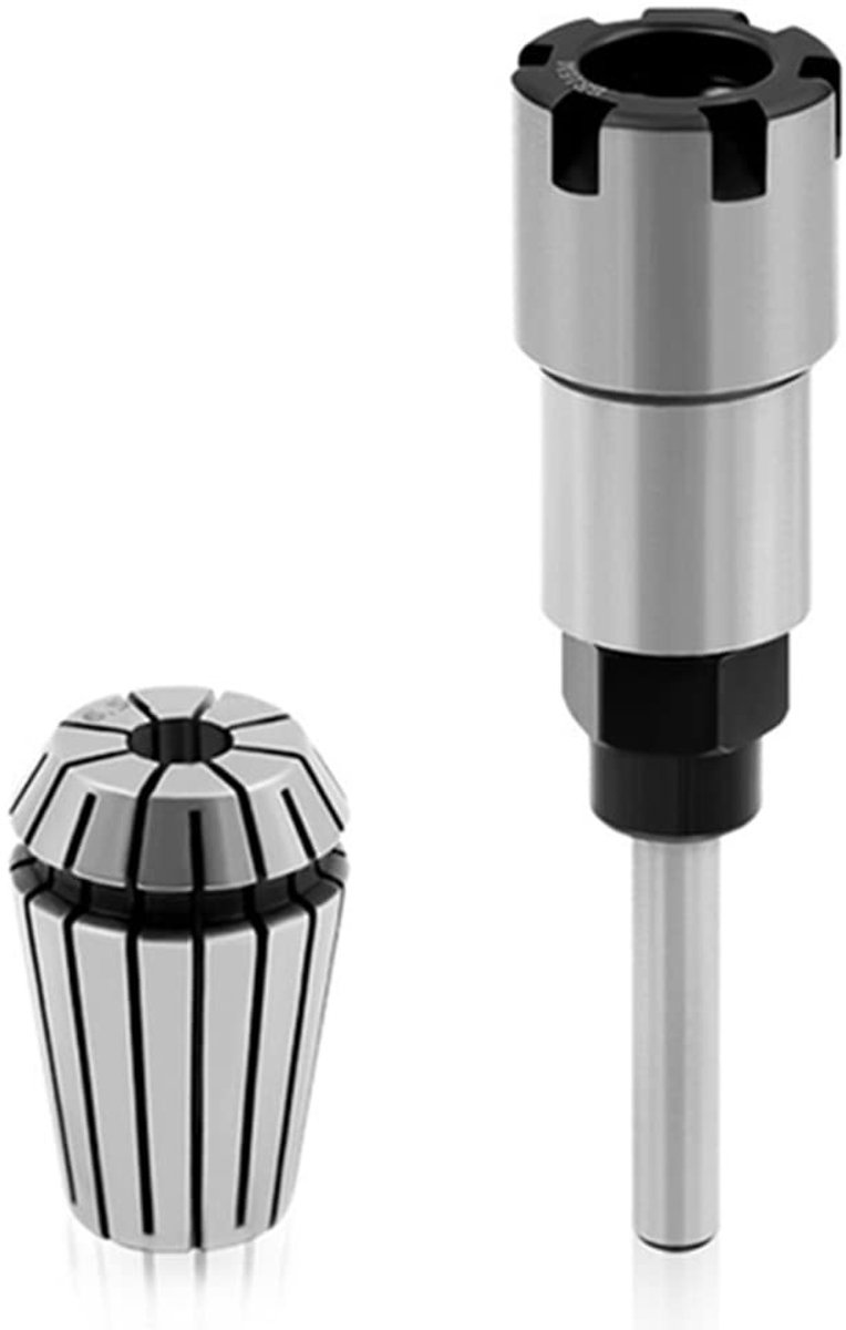 aladdien - 1/4 Schacht Router Spantang - Adapter voor Freesmachine - Staal - 6,5mm ER16 Collet - Precisie en Duurzaamheid - Geschikt voor Router Ond...