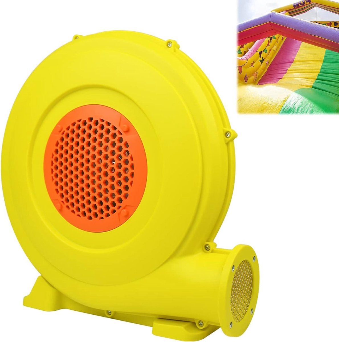 Elektrische Luchtpomp - Bodem Ventilator - Springkussens Opblazen - Oververhitting Bescherming - 580 m³/u - Geel