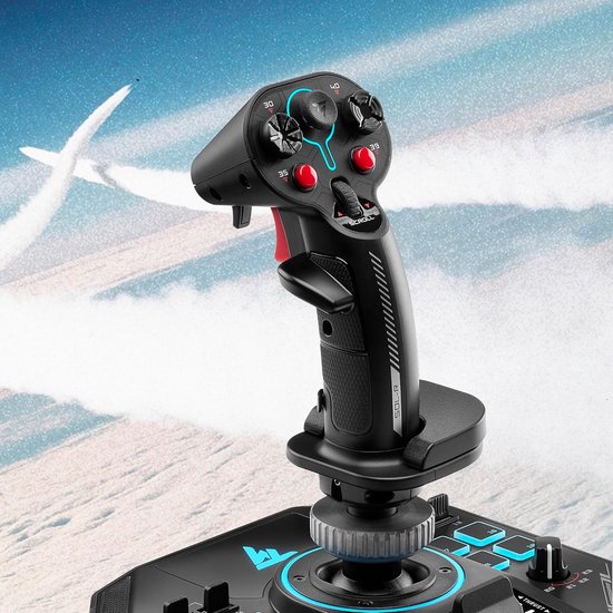 HOTAS Set - Joystick Throttle - Simulatie Vliegen - Hall-Effect Assen - 58 Actieknoppen - Zwart — afbeelding 5