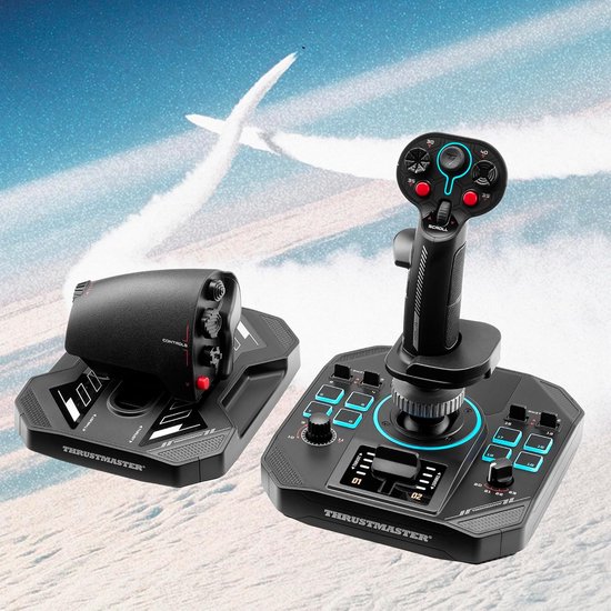 HOTAS Set - Joystick Throttle - Simulatie Vliegen - Hall-Effect Assen - 58 Actieknoppen - Zwart — afbeelding 2