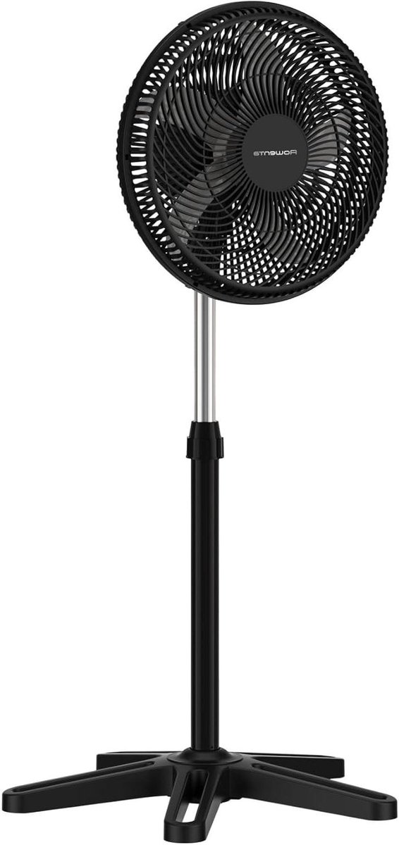 Staande Ventilator - Krachtige Koeler - Zomerse Verkoeling - Duurzaam Ontwerp - 56x56x115 cm - Zwart