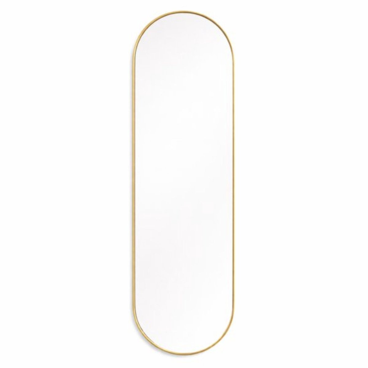 Luxaliving Ovale Passpiegel 160x50 cm – Goud Metalen Frame – Grote Wandspiegel – Staande Spiegel – 5 mm Veiligheidsglas