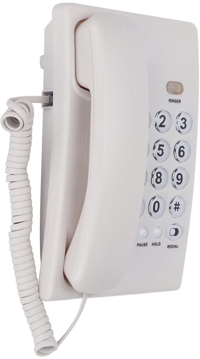 ONF3 - Desktop Vast Netwerk voor Senioren - Eenvoudig Design - Wit - Grote Toetsen - Multifunctionele Tafeltelefoon - Geschikt voor Thuis en Kan...