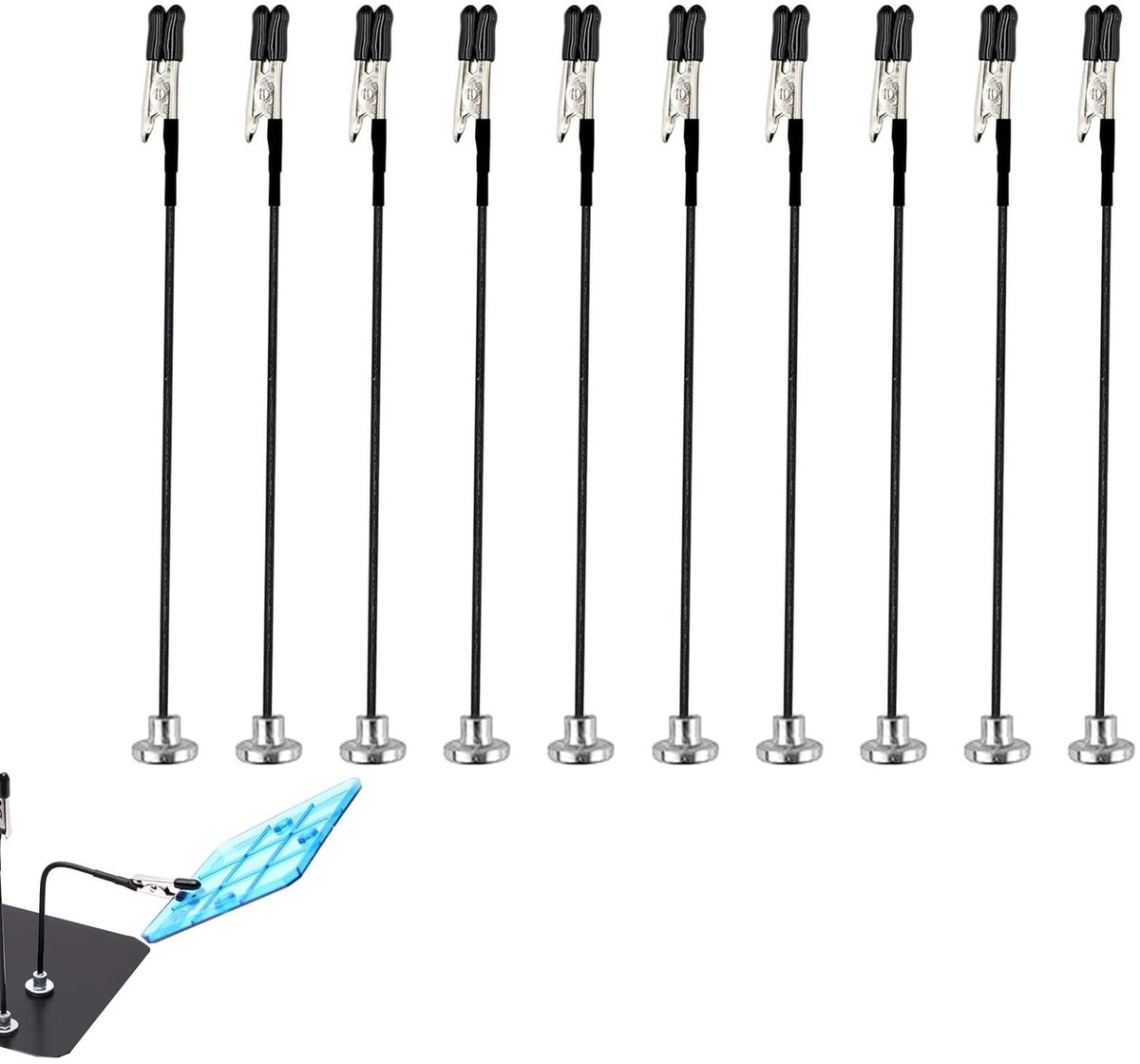 ONF3 - Derde hand solderen - Magnetische soldeerhulp - Flexibele armen voor precisie - Krokodillenklemmen - Compact formaat