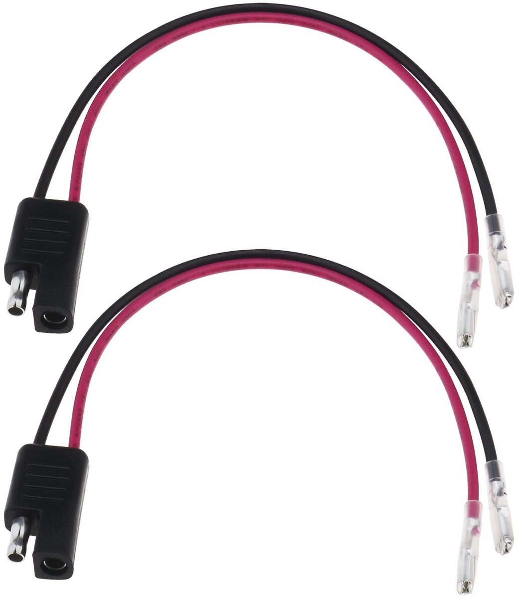 aladdien Power Adapter Cable - 2PCS 18AWG - 20 cm - Ideaal voor Motorrijders en Tuinmachines - Betrouwbare Verbinding - Geschikt voor 12-24V T...