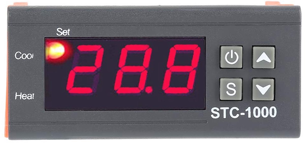 aladdien - Temperatuurregelaar - Digitale thermostaat met LCD-scherm - Hoge veiligheid - Zwart - Breed toepasbaar - Voor aquaria en terraria