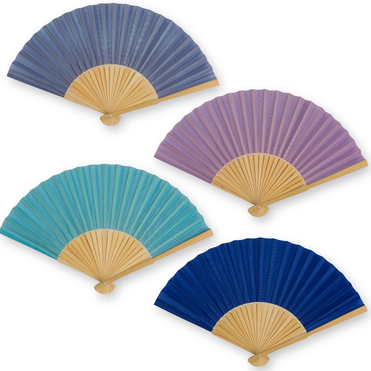 ONF3 - Handwaaiers - Set van 4 - Elegant accessoire - Bessentinten - Afkoeling in de zomer - Ideaal voor feesten en bruiloften - Lichtgewicht en...