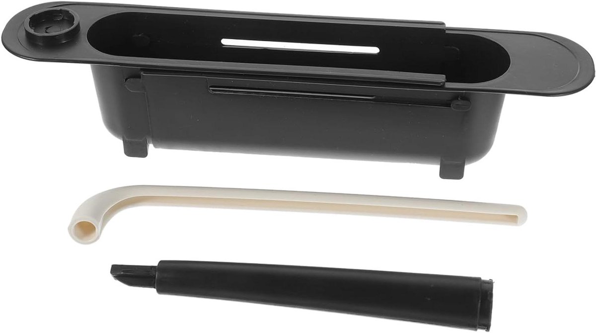 Spons Houder - Keuken Organizer - Keuken Opruimen - Uitschuifbaar Ontwerp - 31.5 cm - Zwart