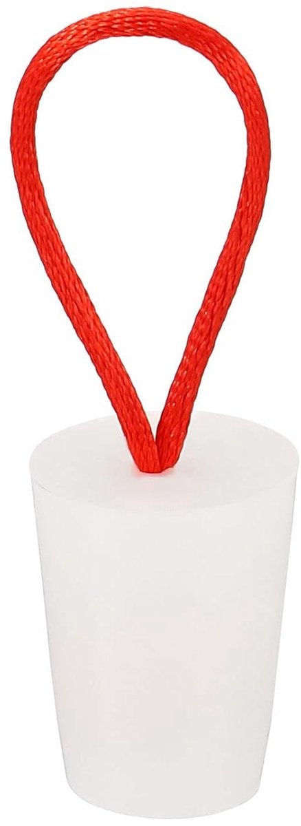Rubberen Conische Stekker - Afsluitdop Gatsluiting - Leiding Afdoppen - Met Handvat - 15 tot 20 mm - Wit