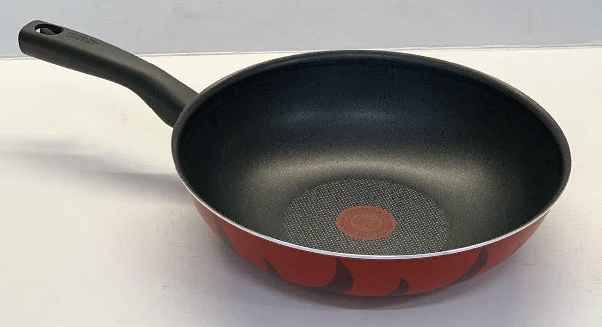 Wok Pan - Koekenpan - Lekker Koken - Non-stick coating - 28 cm - Rood