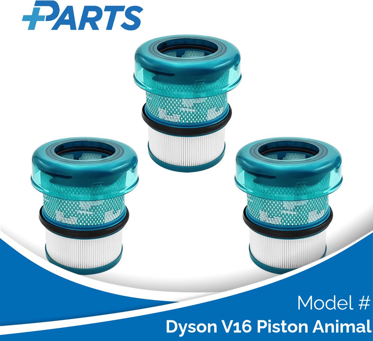 Dyson V16 Piston Animal Filters (3 Stuks, Plus.Parts® alternatief voor 974676-01)