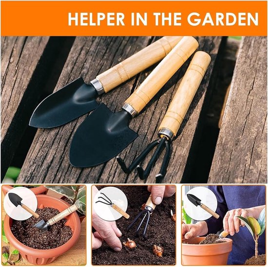 Tuingereedschap Set - Mini Tuin Tools - Binnen Tuinieren - Dikke Handgrepen - 20x7x2 cm van Tuingereedschap. — afbeelding 4