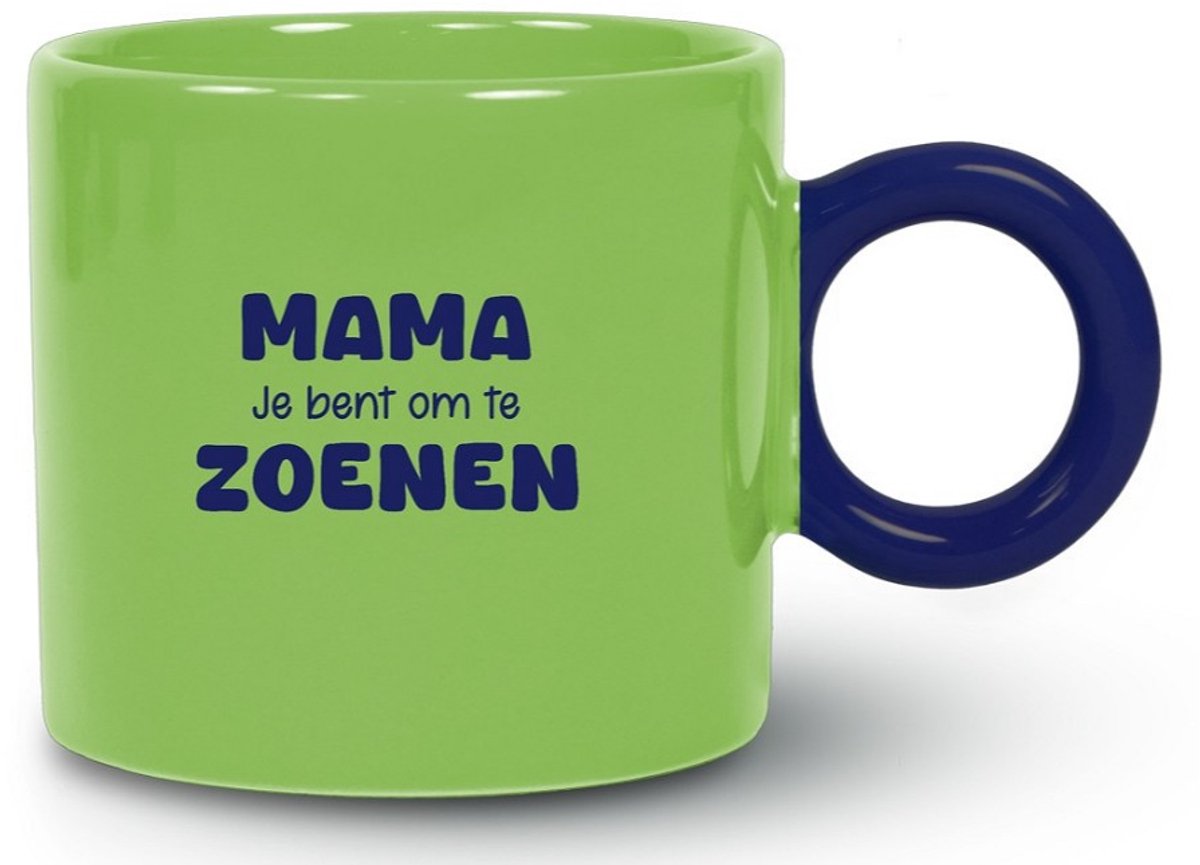 Mok “Mama je bent om te zoenen” - Origineel Cadeau - Cadeau Mok - Moeder - Mama - Moederdag