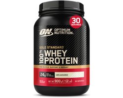Optimum Nutrition Optimum Nutrition Gold Standard 100% Whey Protein - Unflavoured (Natural) - Proteine Poeder - Eiwitshake - 900 gram (28 servings)