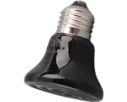 Keramische Warmtelamp - Reptielenlamp - Klimaatbeheersing Terrarium - Natuurlijke Infraroodwarmte - 25W - Zwart