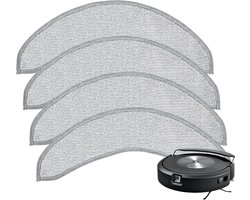4 stuks vervangende dweilpads voor iRobot Roomba Combo j7+/ j9+ accessoires - microvezel wasbaar dweilpad voor iRobot Roomba Combo j7+/ j9+ robotstofzuiger en dweil (niet geschikt voor Roomba)