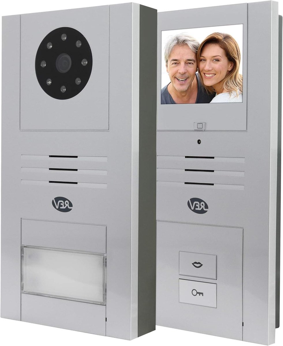 Video Intercom - Deuropener - Toegangscontrole - 3 Beltonen Keuze - 3.4 Inch Monitor - Zilver