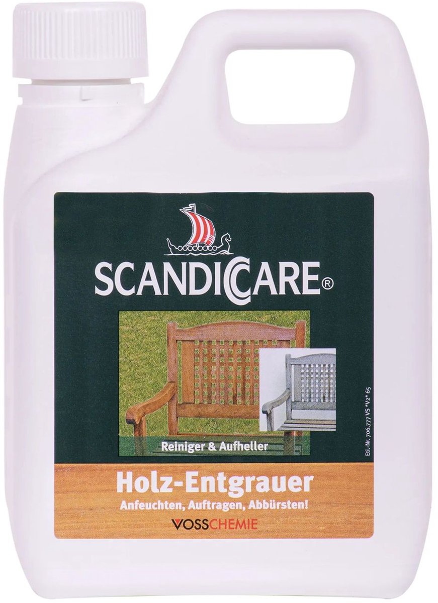 Houtontgrijzer 1 Liter, hout reinigen, vergrauwd hout herstellen