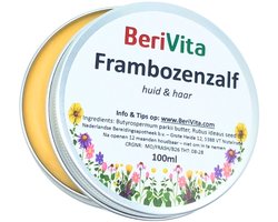 Frambozenzalf 100ml Blik - Frambozenolie met Shea Butter - Frambozen Zalf bevat Pure Frambozenpitolie, Frambozenzaadolie
