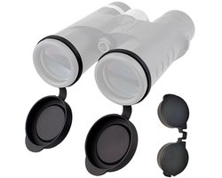 Lensdoppen Verrekijker - Universele 42mm Lens Cap - 10x42 - Lensdop - Oogstukkap - Rubberen lensdop - Lenzen Beschermen - Bescherming Buiten - Telescoopaccessoires - waterdicht - voor kleine verrekijkers - Zwart