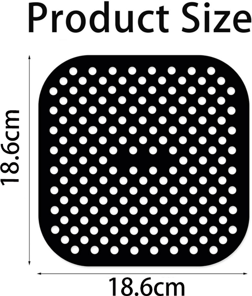 Geperforeerde siliconen airfryer mat set van 2