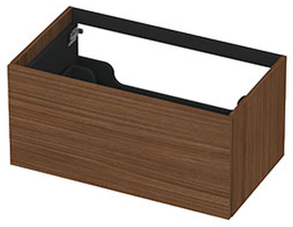 INK - Onderkast 1 Lade Push 2 Open Decor - 800x450x376 Mm - Warm Walnoot