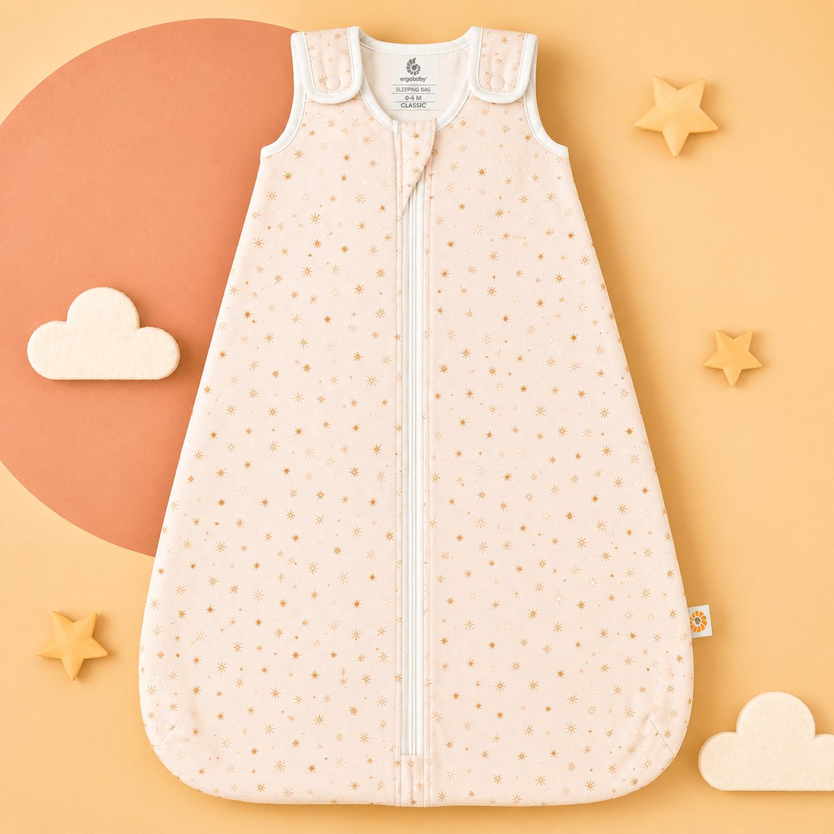 Ergobaby Babyslaapzak Classic TOG 0.5 – 0-6 maanden – Star Bright – Zomerslaapzak Baby – Lichtgewicht & Ademend – 100% Katoen
