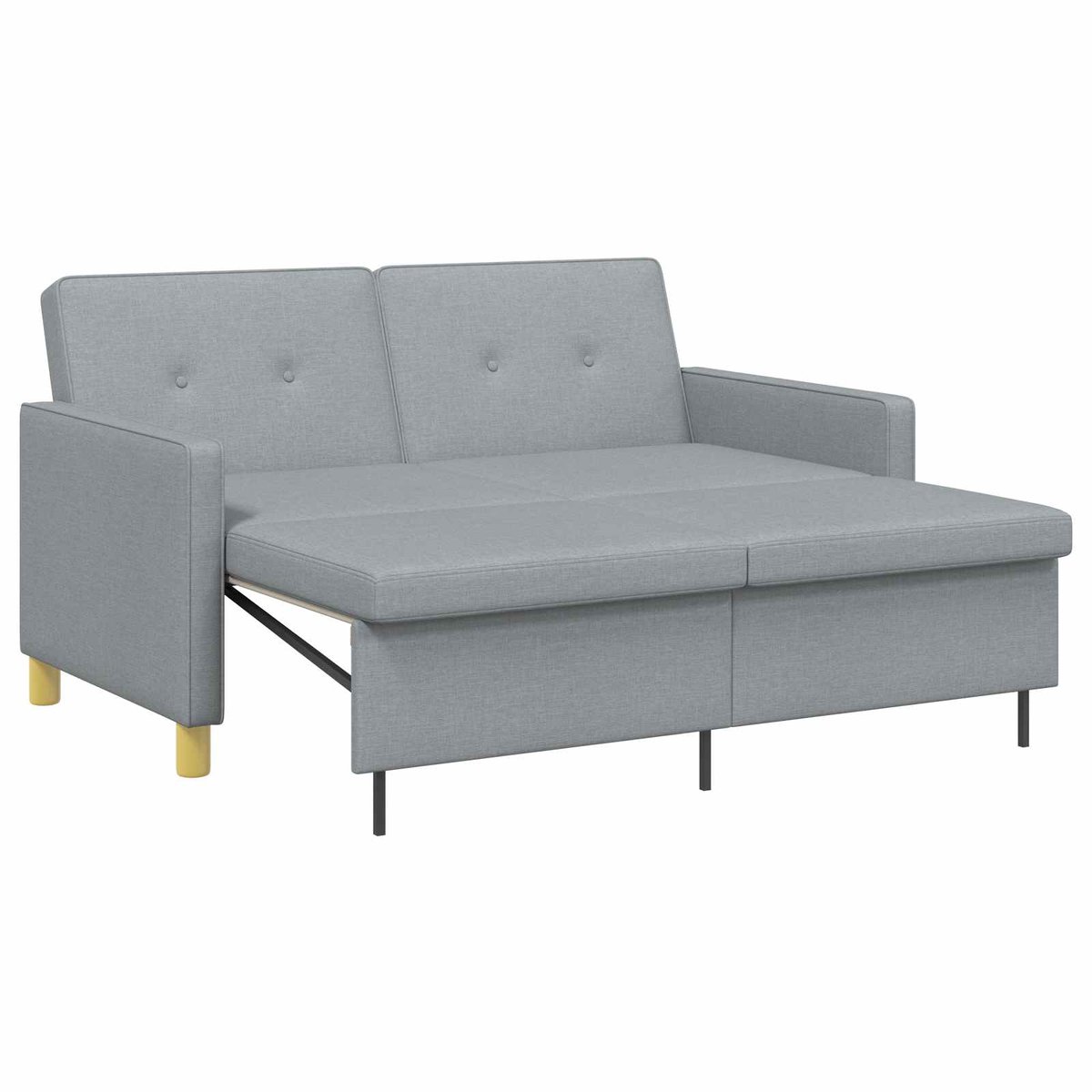 vidaXL Uittrekbare - Slaapbank - Lichtgrijs - 154 - x - 94,5 - x - 80,5 - cm