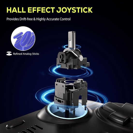 Draadloze Gamecontroller met Hall Effect Joysticks voor PS4, PC, Mobiel en meer — afbeelding 3