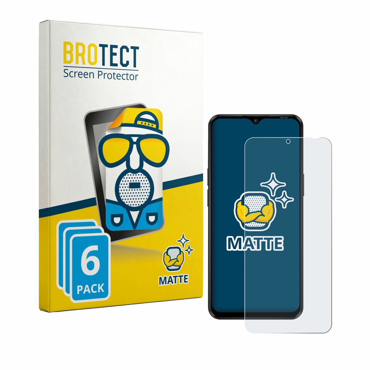 BROTECT - Screenprotector voor Blackview Wave 7C - Folie Beschermfolie matte 6 Stuks