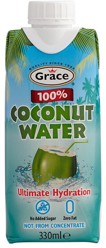 Grace 100% Kokoswater - 8 x 330ml - Voordeelverpakking